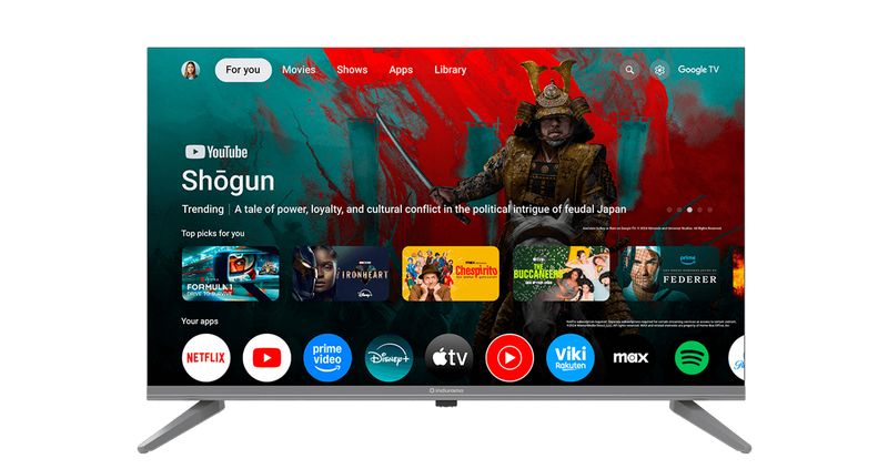 TELEVISOR INDURAMA 43" LED 4K UHD 43TIKJ5UHD - GOOGLE TV 5.0