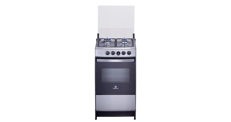 COCINA A GAS INDURAMA 20" DUBLIN 4 HORNILLAS SPAZIO PLUS - CROMADA