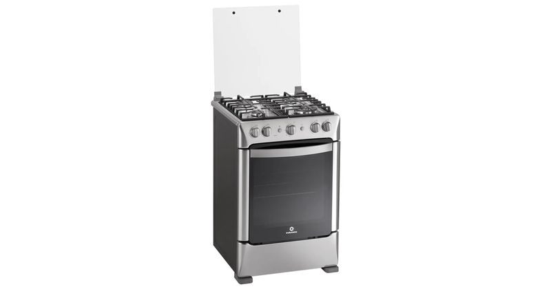 COCINA A GAS INDURAMA 24" MILAN ZAFIRO 4 HORNILLAS - ACERADO