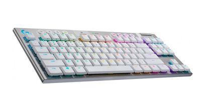 TECLADO LOGITECH INALAMBRICO GAMER G915 TKL LIGHTSPEED MECANICO BLUETOOTH / RGB / BLANCO