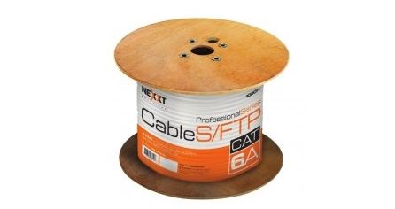 ROLLO DE CABLE NEXXT ENTERPRISE CAT6A 305M S/FTP LSZH BLINDADO AZUL