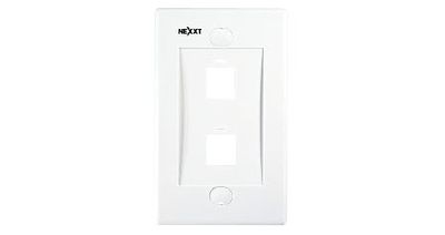FACE PLATE 2 PUERTOS NEXXT - TAPA BLANCA