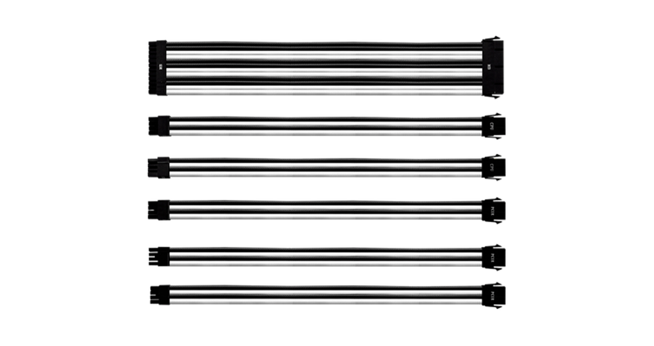 EXTENSION DE CABLE DE FUENTE UNIVERSAL COOLER MASTER BLANCO Y NEGRO