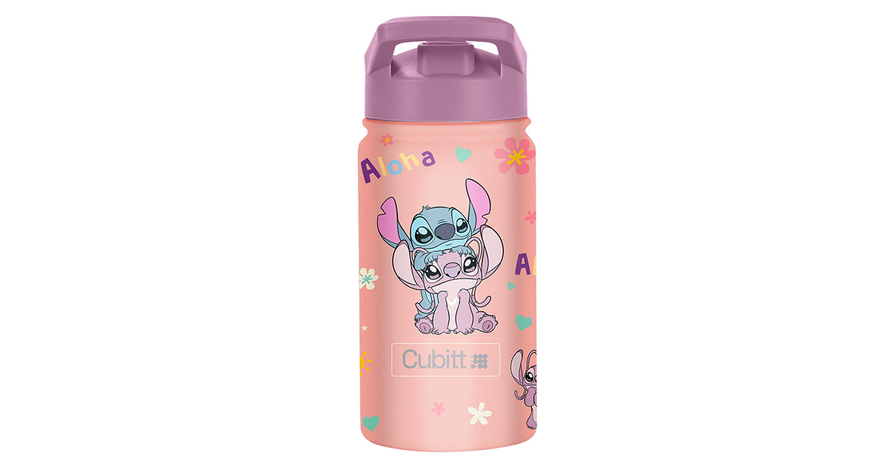 TERMO CUBITT KIDS STICH 14 OZ TERMICO TECNOLOGIA THERMOSHIELD - ROSADO