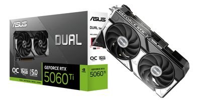TARJETA DE VIDEO ASUS DUAL NVIDIA® GeForce RTX™ 5060 Ti 16GB GDDR7 EVO OC PCIe 5.0 C 1xHDMI/3xDP