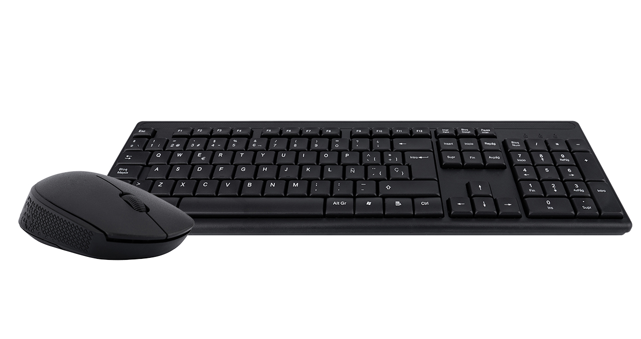 TECLADO + MOUSE EZMI INALAMBRICO - NEGRO