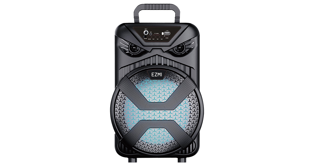 PARLANTE AMPLIFICADO EZMI 8" 100watts RMS BLUETOOTH FM USB MicroSD MICROFONO