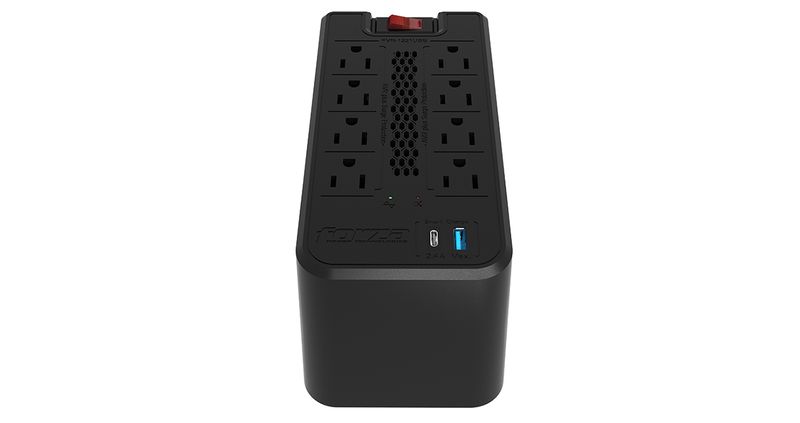 REGULADOR DE VOLTAJE FORZA 1200VA/600W 8 TOMAS + USB C / USB A