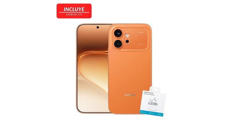 CELULAR HONOR 600 8+256GB NARANJA + BUDS HONOR X7E