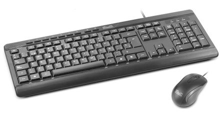 TECLADO + MOUSE KLIP XTREME ALAMBRICO ERGONOMICO USB