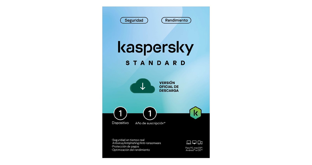 KASPERSKY STANDAR - 1 DISPOSITIVO - 1 AÑO - BASE - T FISICA