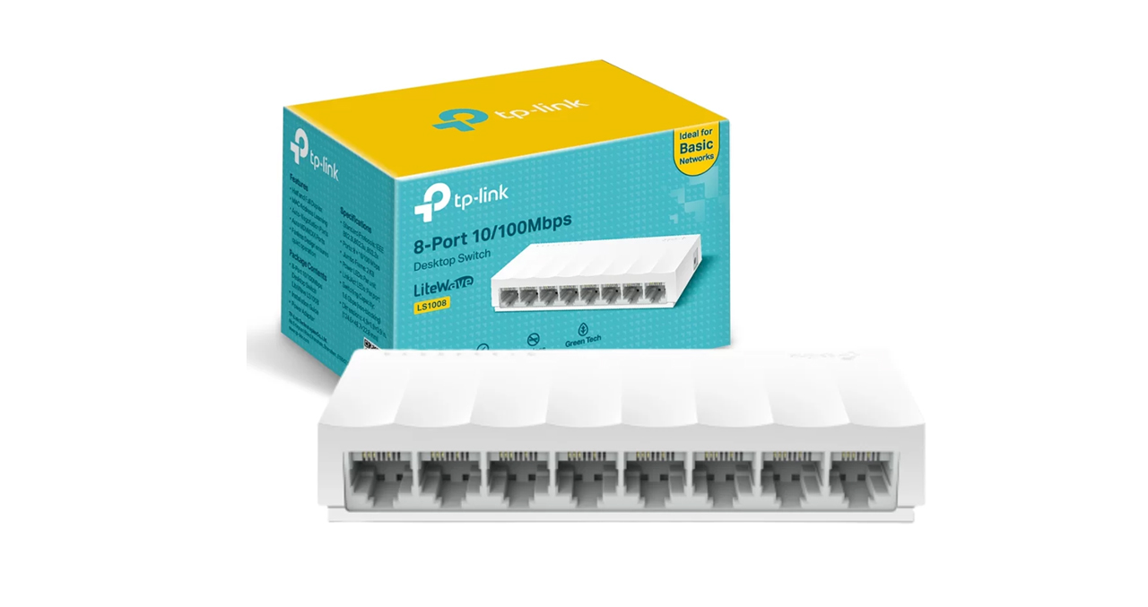 SWITCH TPLINK 8 PUERTOS 10/100 MBPS RJ45 - ESCRITORIO