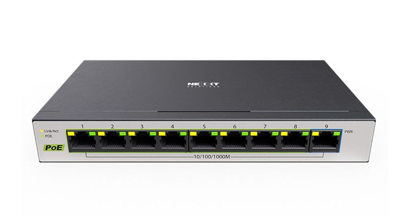 SWITCH NEXXT VERTEX V900P 9 PUERTOS POE+ GIGABIT 60W NSW-V900P