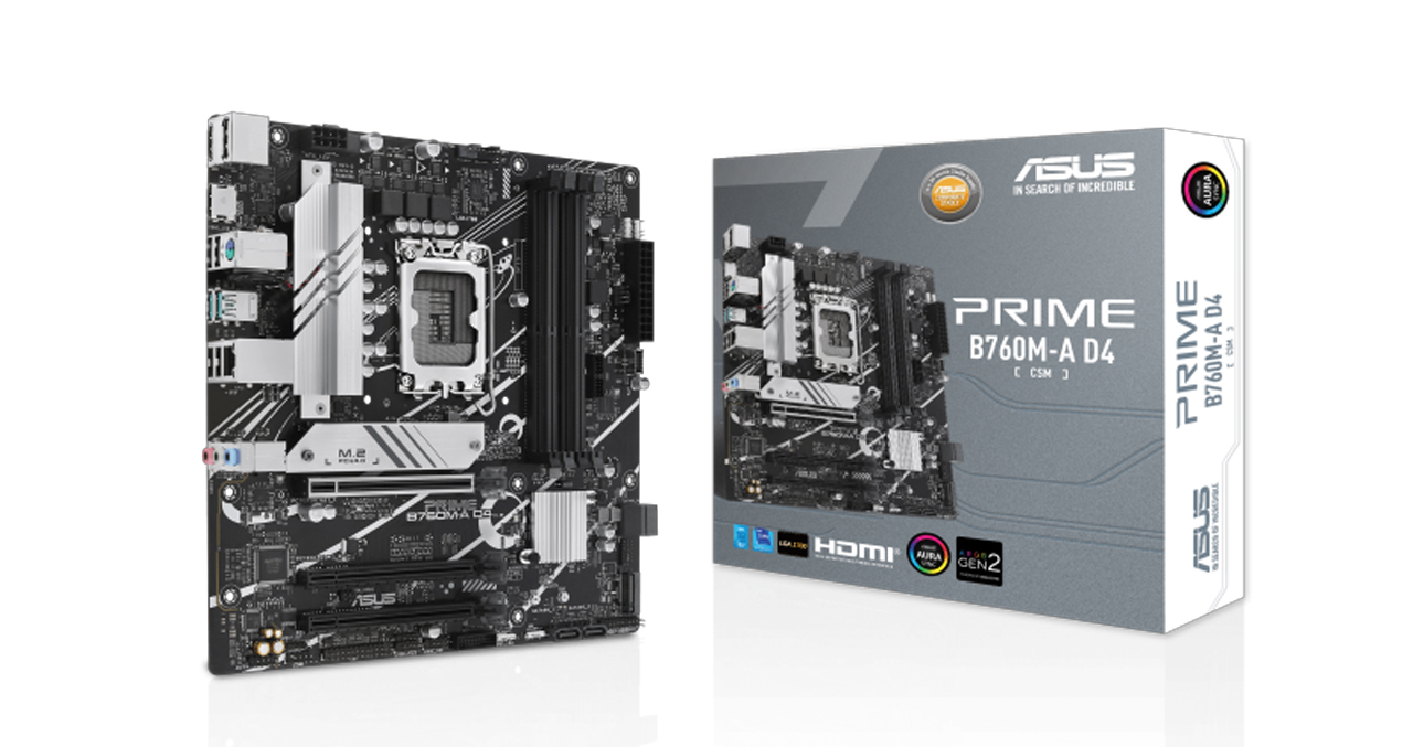 MAINBOARD ASUS PRIME B760MA DDR4 LGA1700 12AVA 13AVA 14AVA MATX PCI4.0 2 RANURAS M.2  MAX128GB