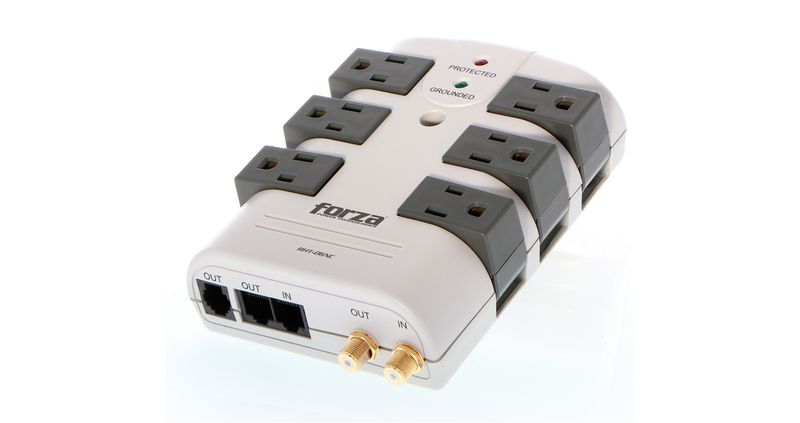 PROTECTOR DE VOLTAJE FORZA 2160J/1800W 120V 6 SALIDAS Y COAXIAL
