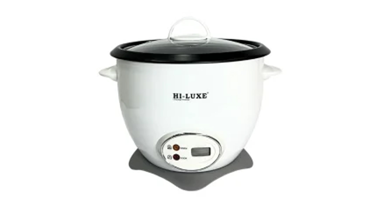 OLLA ARROCERA HILUX CLASICA COLOR BLANCO 1.8L C/TAPA DE VIDRIO HL-1901