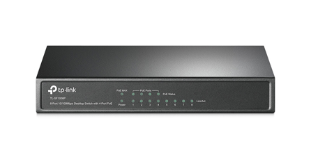 SWITCH TPLINK 8 PUERTOS 10/100 DE ESCRITORIO 4 PTOS POE
