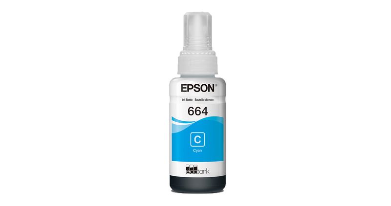 BOTELLA DE TINTA EPSON T664220 CYAN 70ml -L210, L220,L380,L355,L375,L395,L495,L555,L575,L565,L1455,L