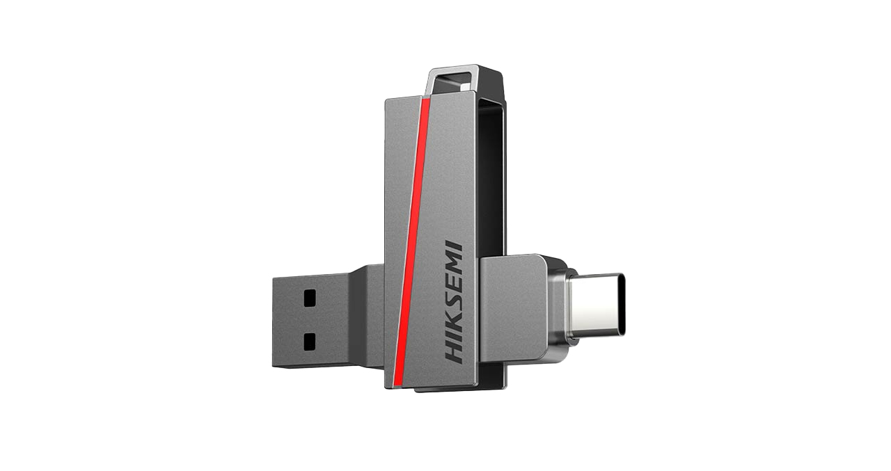 PEN DRIVE HIKSEMI 32GB DUAL SIM USB3.2 Y TIPO C GRIS