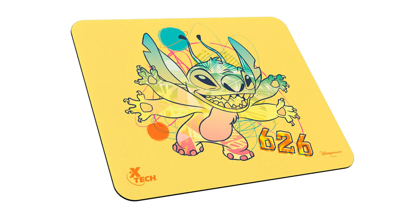 MOUSE PAD XTECH DISNEY STICH AMARILLO