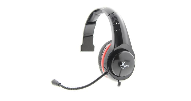 AUDIFONO + MICROFONO XTECH ALAMBRICO GAMER MONOAURICULAR 3.5mm NEGRO-ROJO
