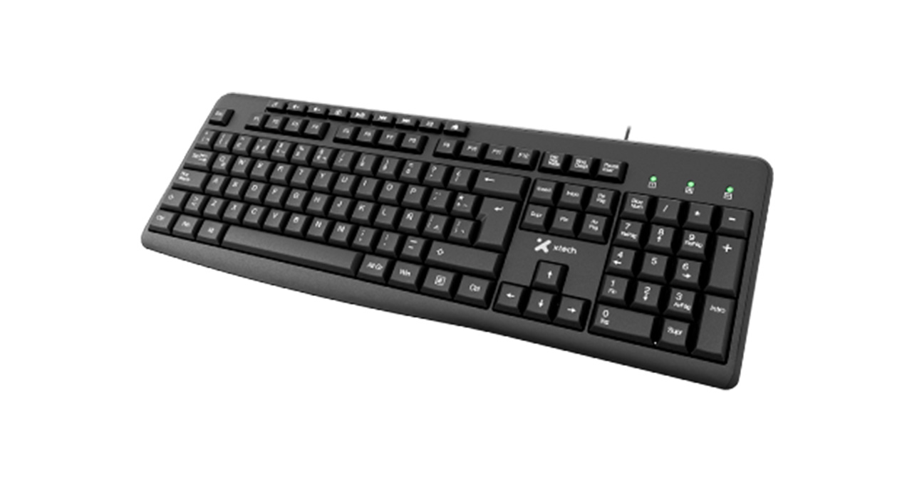 TECLADO XTECH ALAMBRICO USB MULTIMEDIA